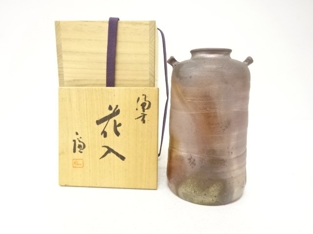 JAPANESE COLLECTIBLE / BIZEN-YAKI / RENZō KATAYAMA / VASE / EARS